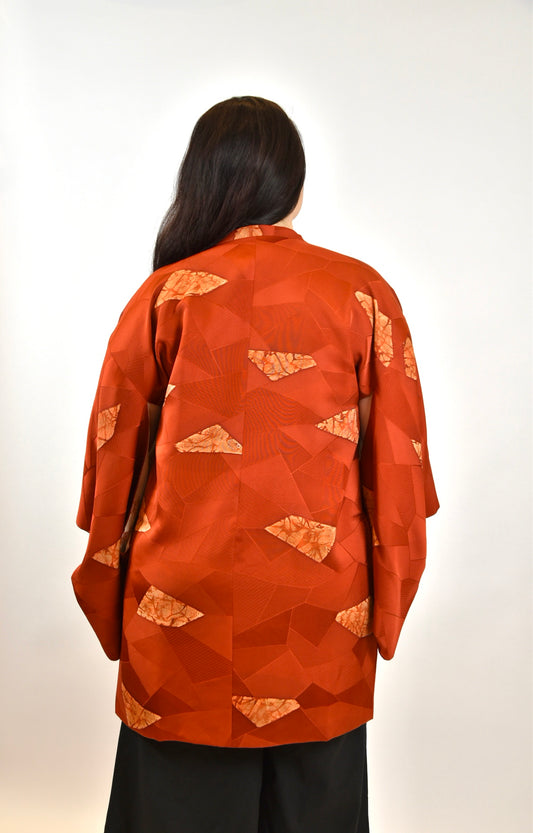 Vintage Haori Silk- oranje