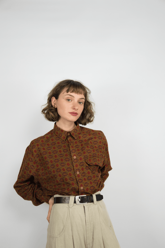 70's print blouse